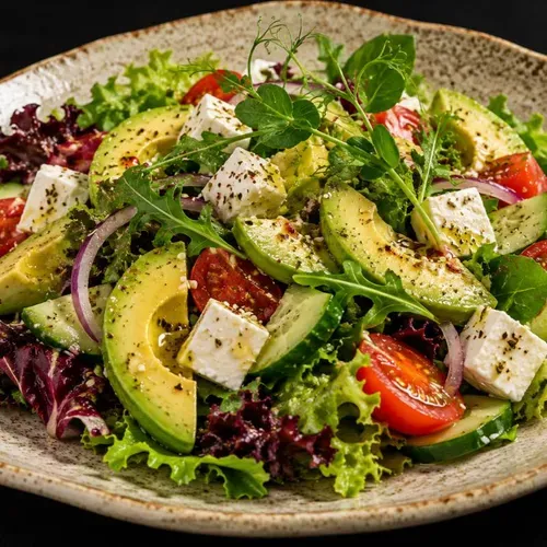 Salată  cu avocado și legume